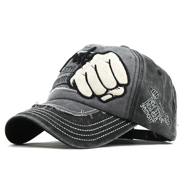 Shut Knuckle Punch Embroidered Baseball Cap