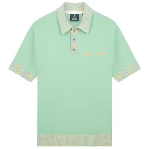 Space Dye Trim Knitted Polo Molly's Green - SS23