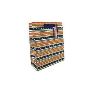 Striped Large Gift Bag Father's Day