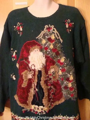 Ugly Christmas Sweater Horrible Santa Wm Mens XXXL