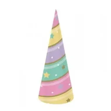 Unicorn Sparkle Horn Party Hats - 8 Pkt