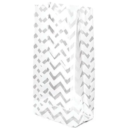 Wide Chevron Printed Poly Bag - 4 x 2.50 x 9.50